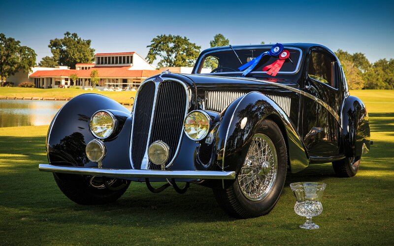Black Vintage Car — Serene, Afternoon, Photograph, Trophy