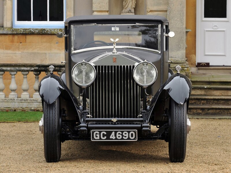 Black Vintage Car — Serene, Photograph, Building