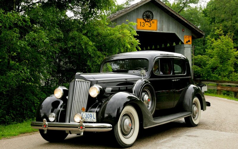 Black Vintage Car — Serene, Summer
