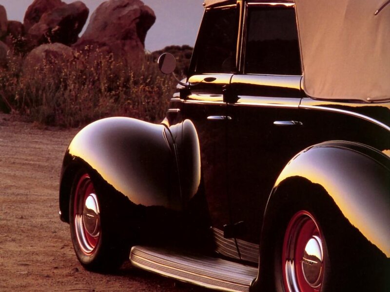 Black Vintage Car — Serene, Sunset