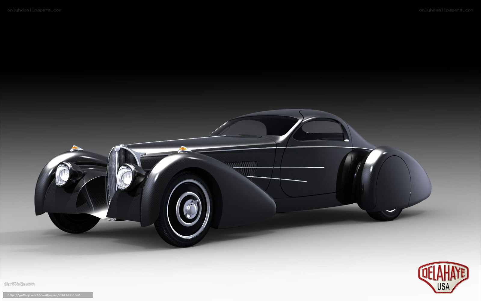Black vintage concept car