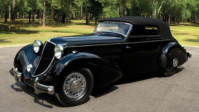 Black vintage convertible car