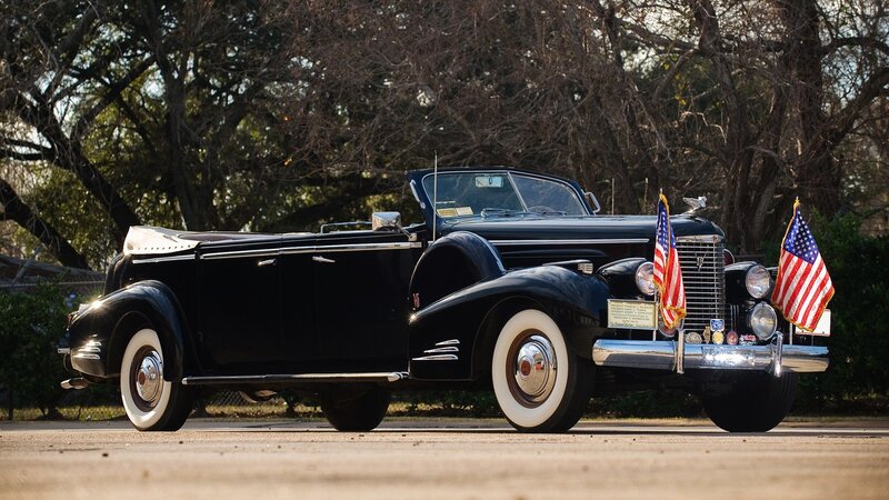 Black vintage convertible car