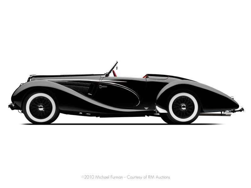 Black vintage convertible car