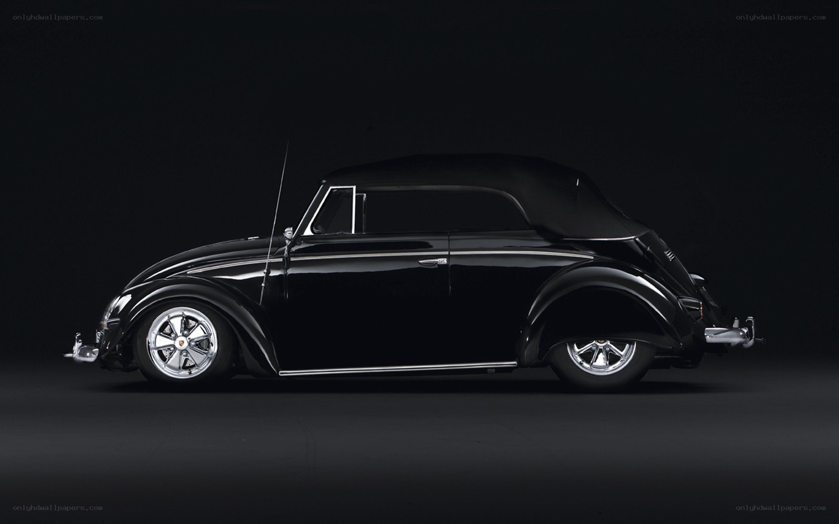 Black vintage convertible car