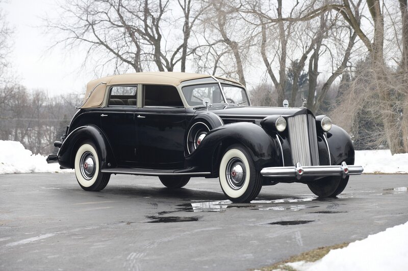 Black vintage convertible car