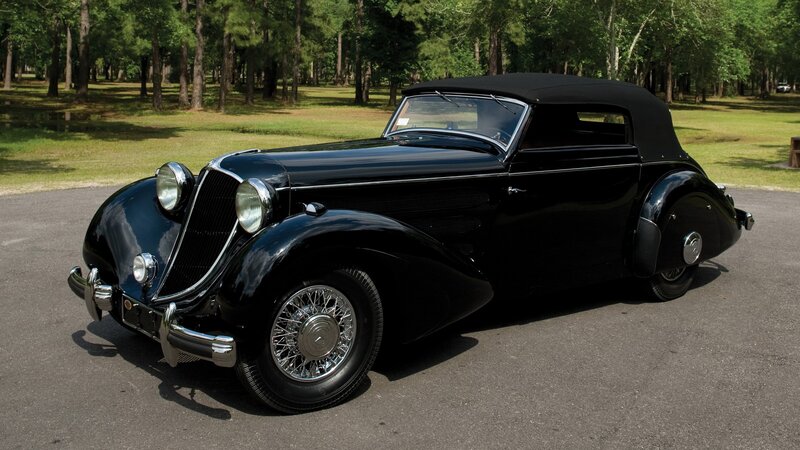 Black vintage convertible car