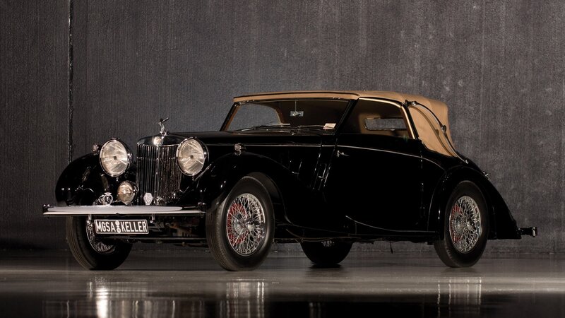 Black vintage convertible car