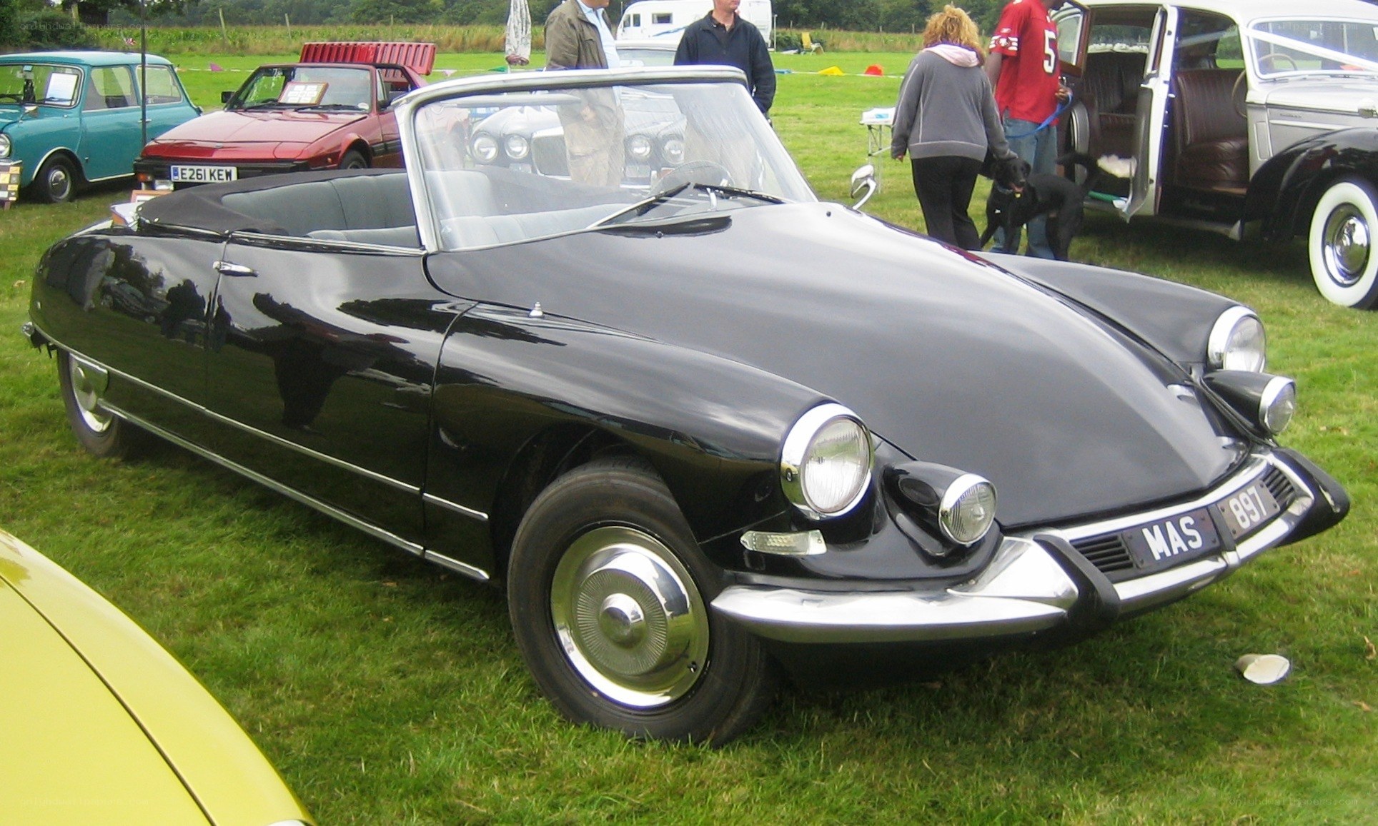 Black vintage convertible car