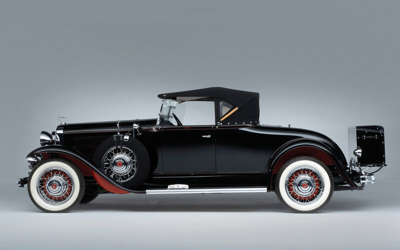Black vintage convertible car