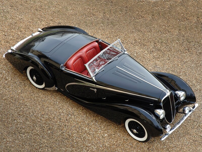 Black vintage convertible car