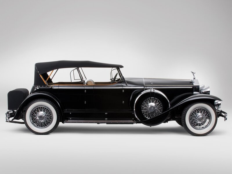 Black vintage convertible car