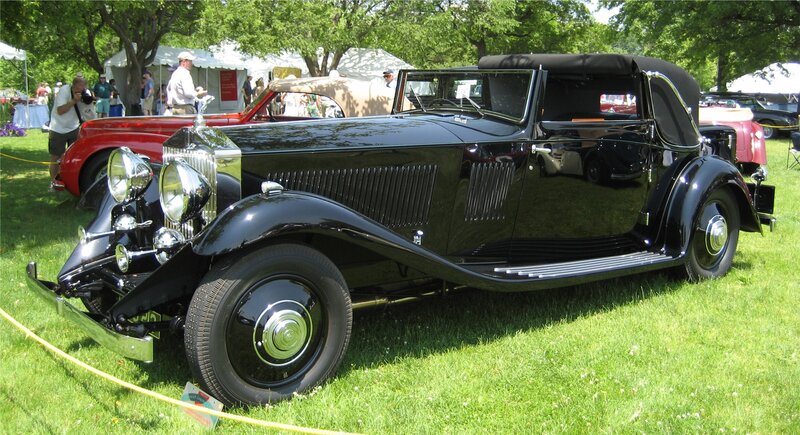 Black vintage convertible car