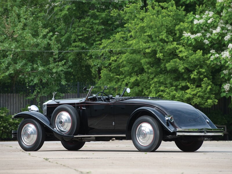Black vintage convertible car