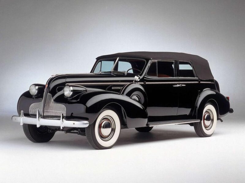 Black vintage convertible car