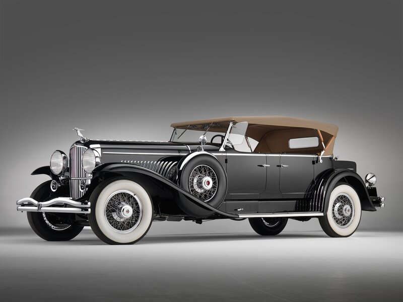 Black Vintage Convertible Car — Dramatic, Photograph, Convertible Top, Spare Tire