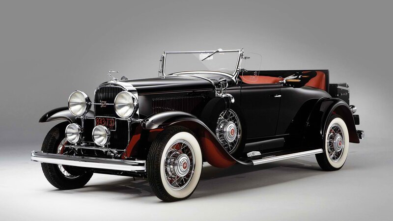 Black Vintage Convertible — Classic, Photograph, White-walled Tires