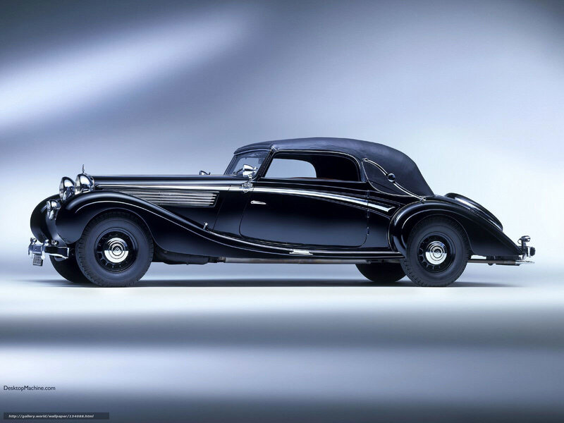 Black Vintage Convertible — Dramatic, Photograph, Car