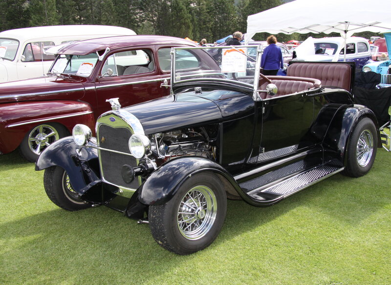 Black Vintage Convertible — Outdoor, Afternoon