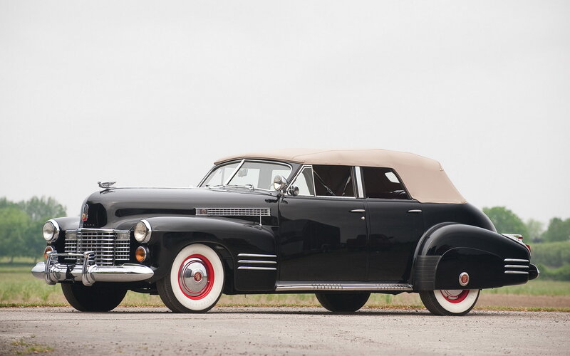 Black Vintage Convertible — Serene, Afternoon, Photograph, Beige Soft Top