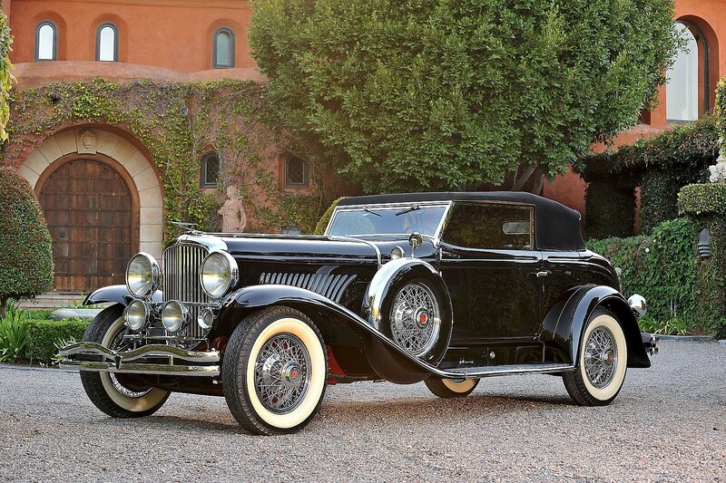 Black Vintage Convertible — Serene, Afternoon, Photograph, Building