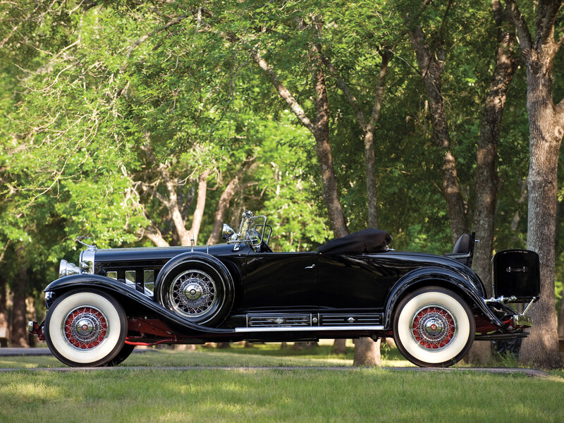 Black Vintage Convertible — Serene, Afternoon, Photograph, Trees, Grass
