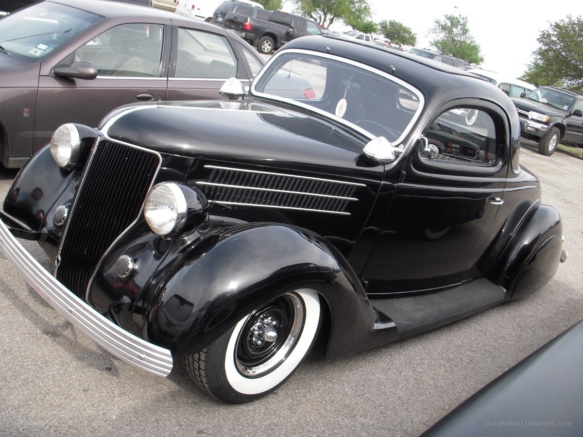Black vintage coupe car