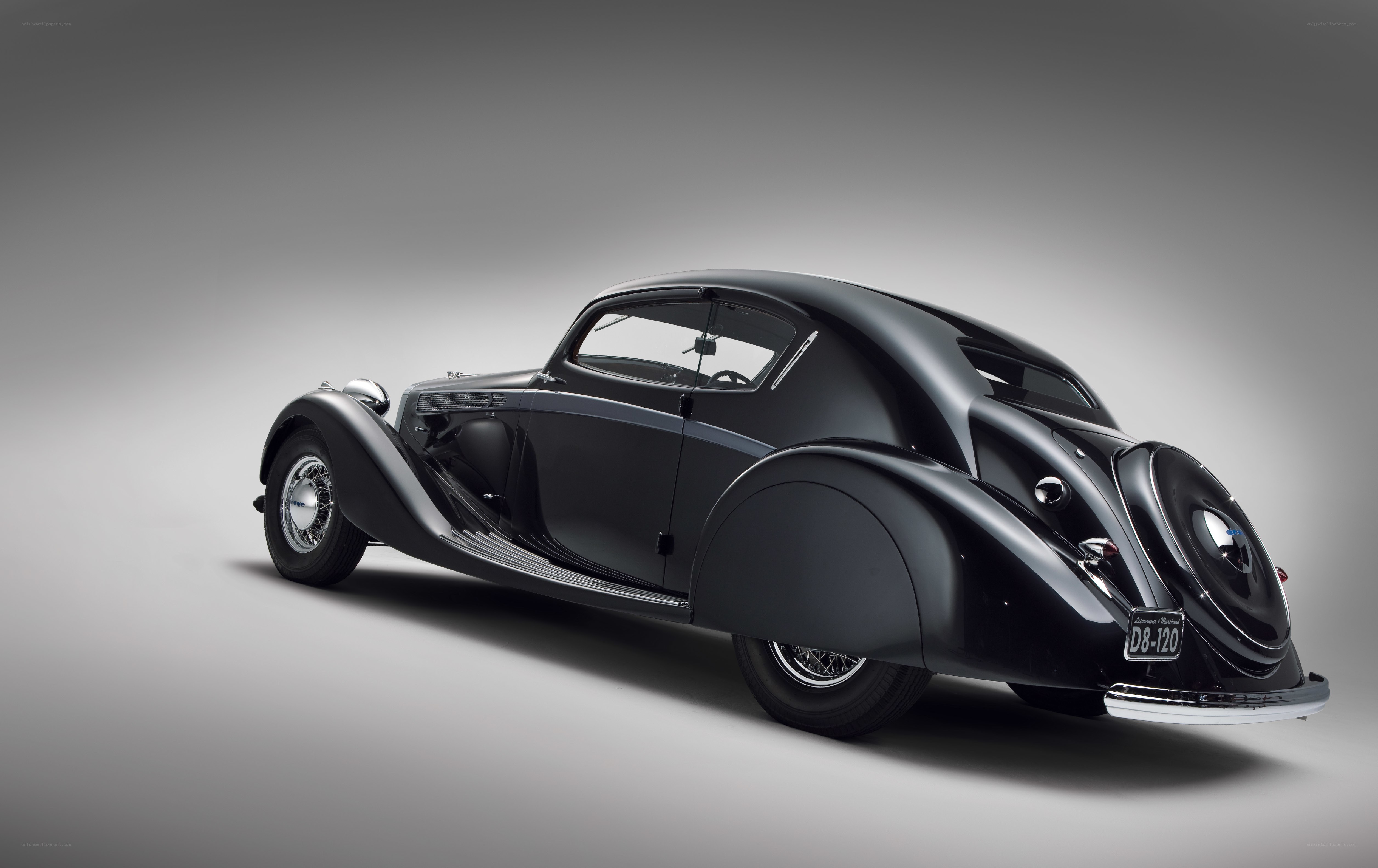 Black vintage coupe car