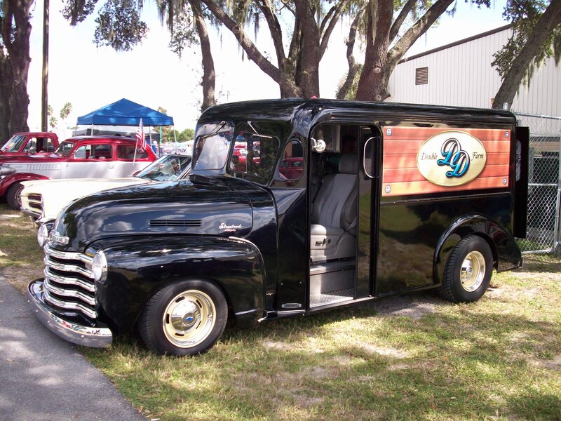 Black Vintage Delivery Truck