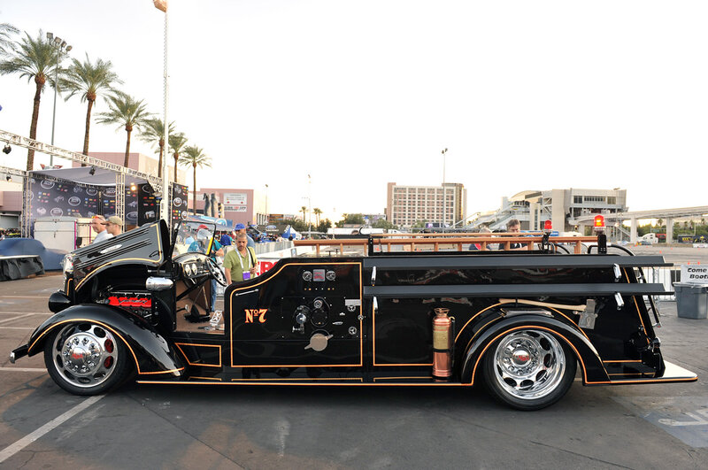 Black Vintage Fire Truck