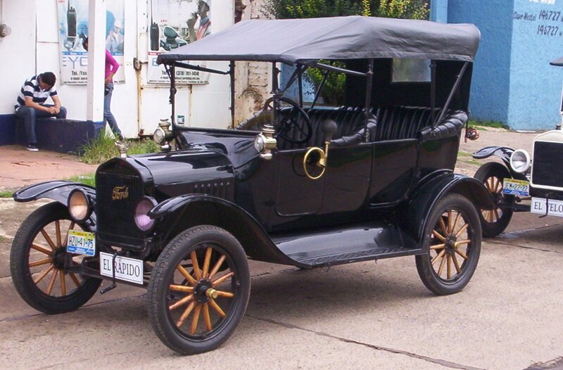Black vintage Ford car