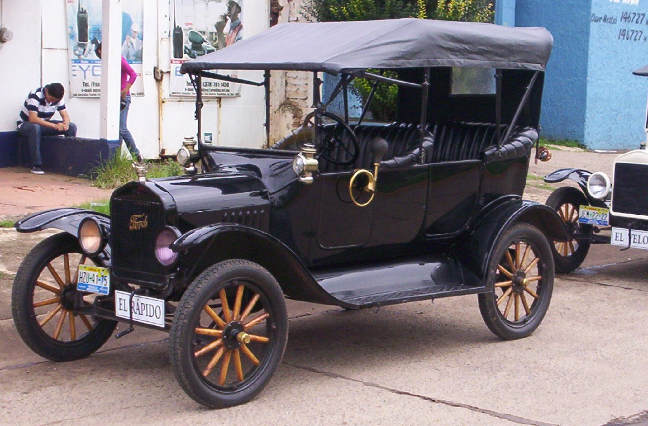 Black vintage Ford car