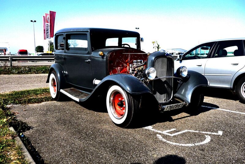 Black Vintage Hot Rod — Bright