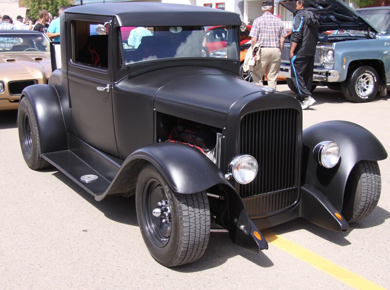 Black Vintage Hot Rod — Outdoor, Afternoon