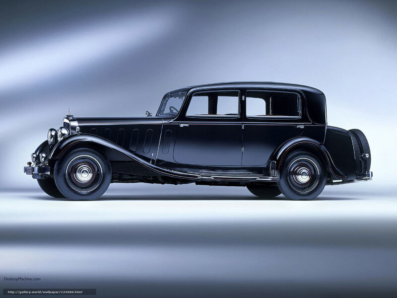 Black vintage luxury car
