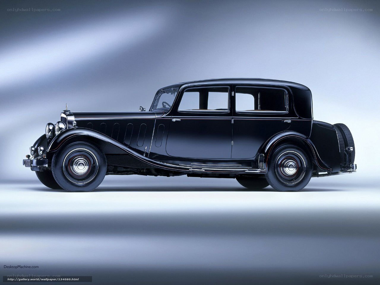 Black vintage luxury car