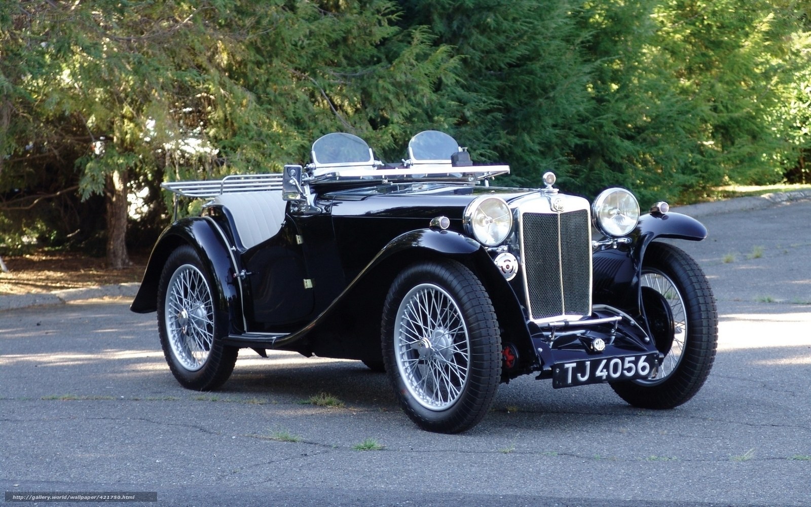 Black vintage MG car
