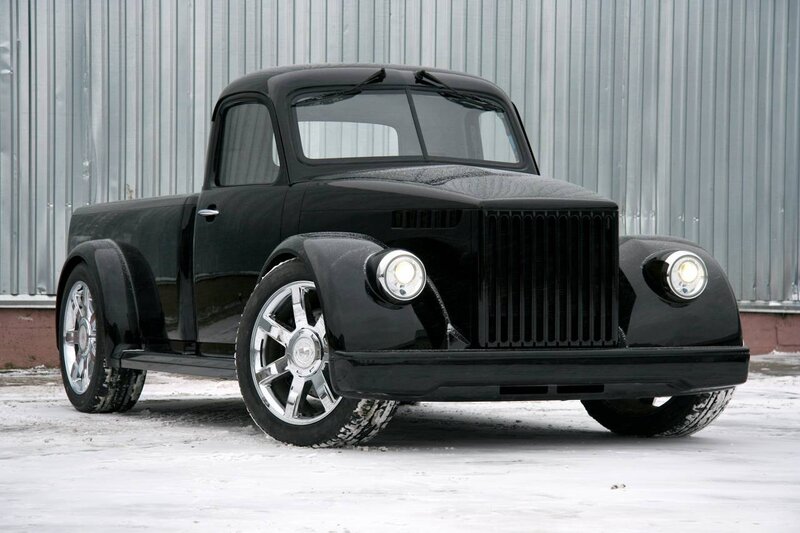 Black Vintage Pickup Truck — Cold