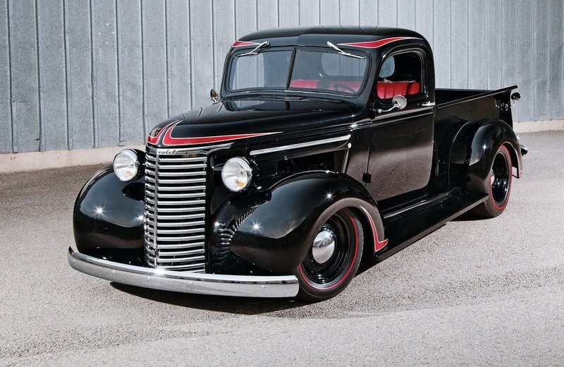 Black Vintage Pickup Truck — Dramatic, Photograph