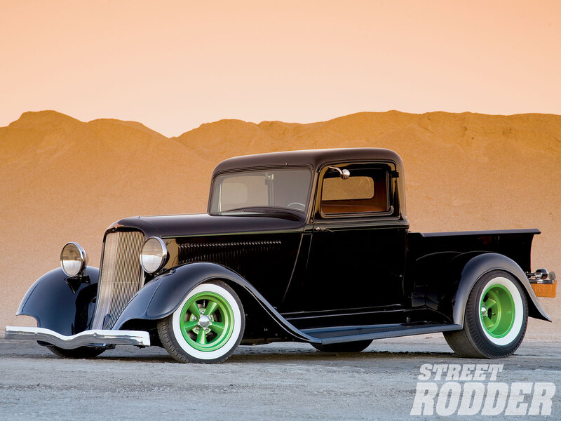 Black Vintage Pickup Truck — Dramatic