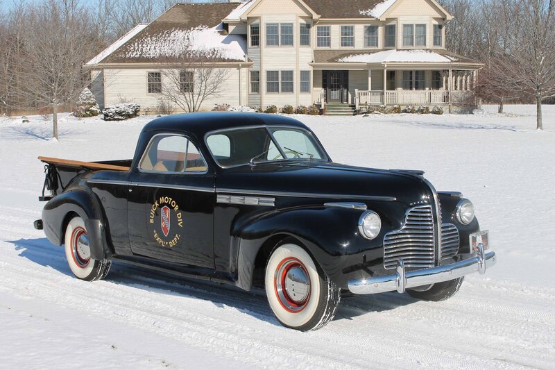 Black Vintage Pickup Truck — Serene, Winter
