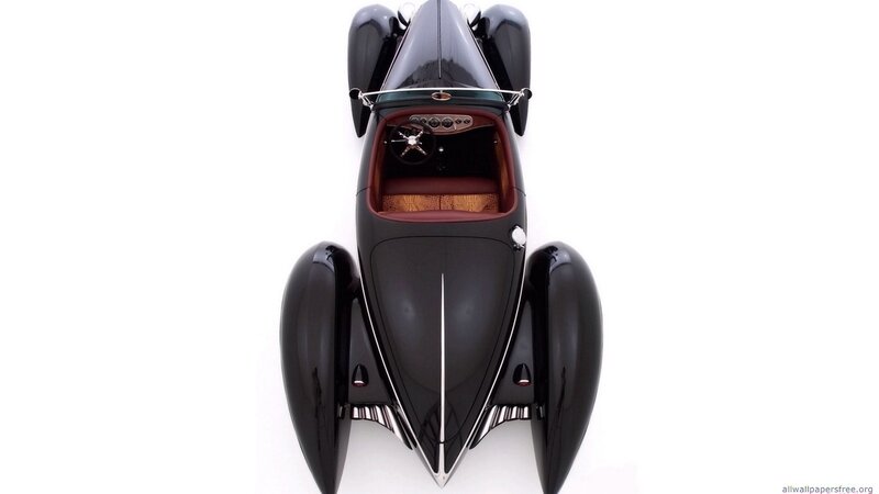 black vintage race car
