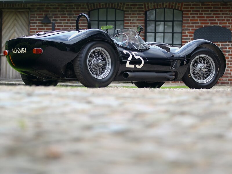 Black vintage race car