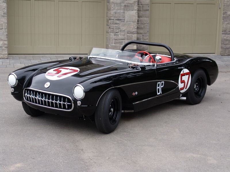Black vintage race car