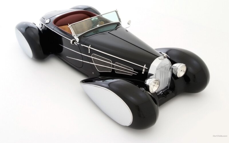 Black vintage race car
