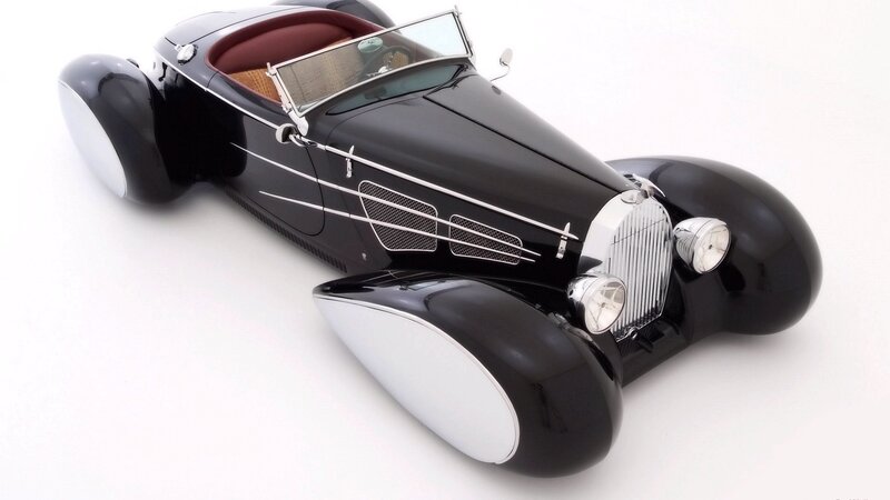black vintage race car