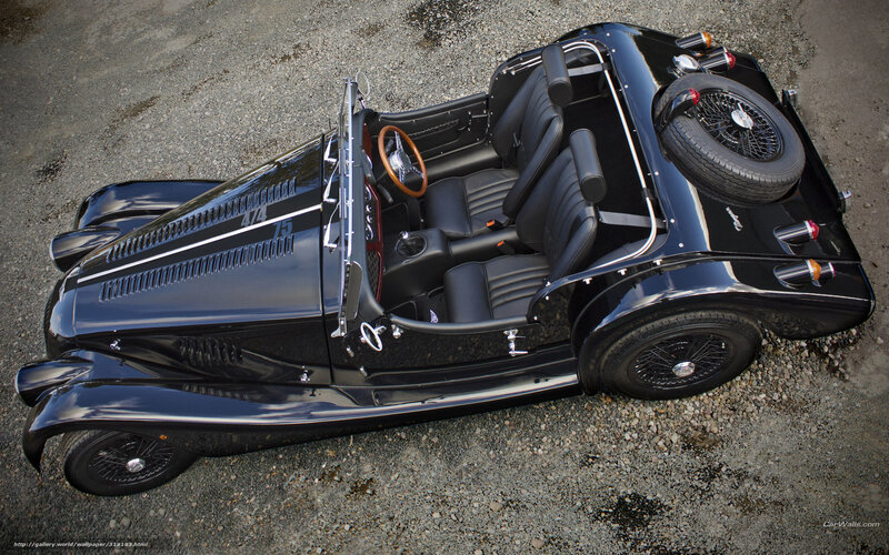 Black Vintage Roadster — Dramatic
