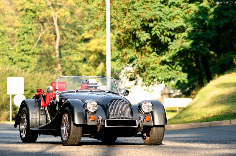 Black Vintage Roadster — Serene, Afternoon