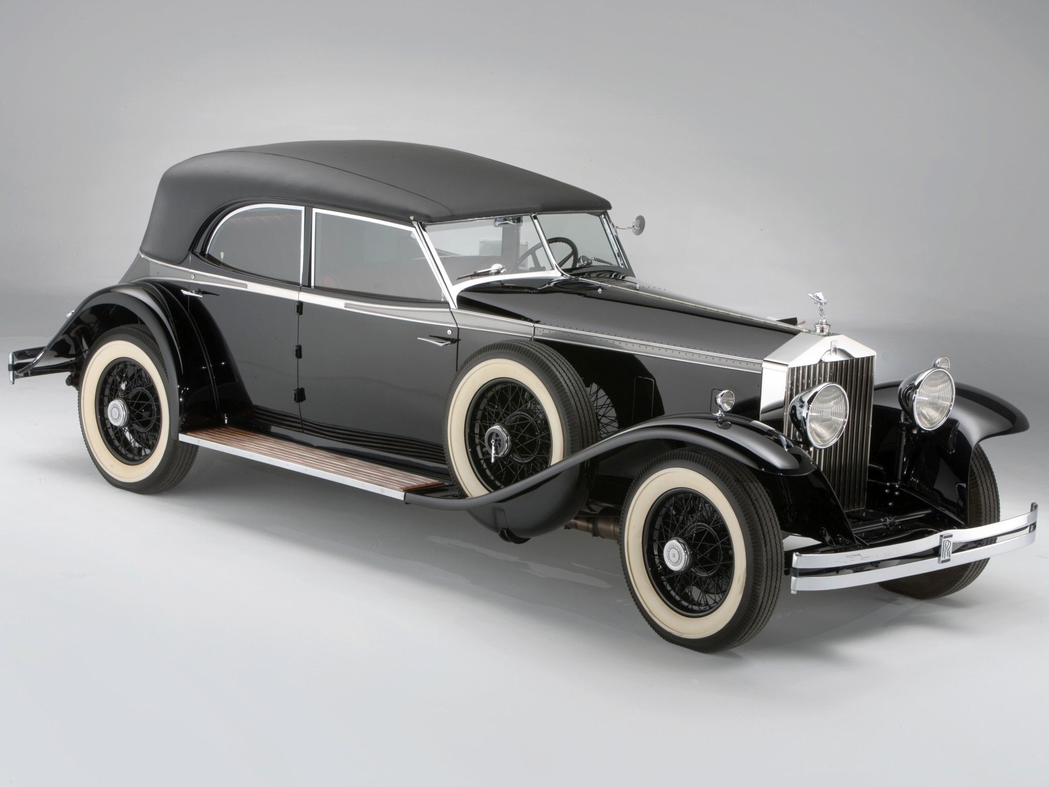 Black vintage Rolls-Royce car