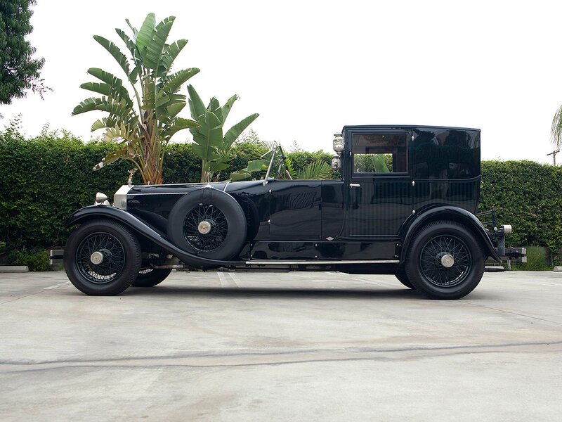Black vintage Rolls-Royce car